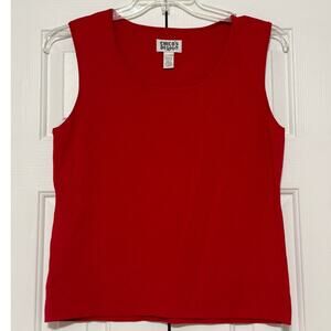 Vintage Chico's Design Sleeveless Tank/Shell, Red, Size 3